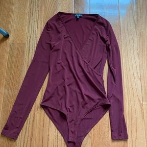 Maroon bodysuit
